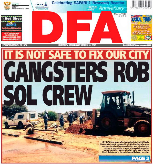 Gangsters Rob Sol Workers – DFA 18/03/2015