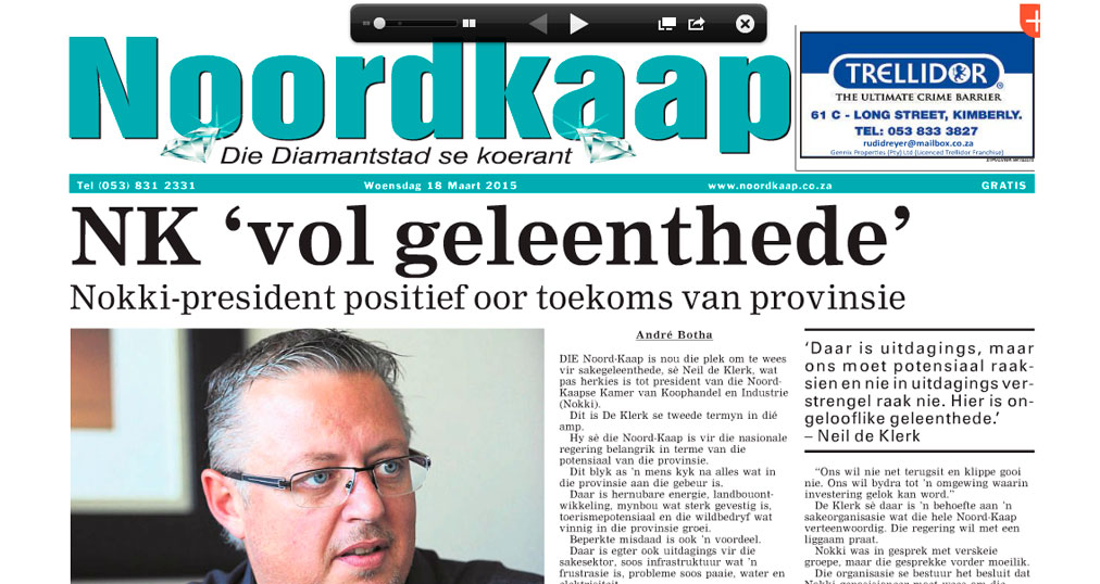 Noordkaap Koerant 18/03/2015 – Read it now