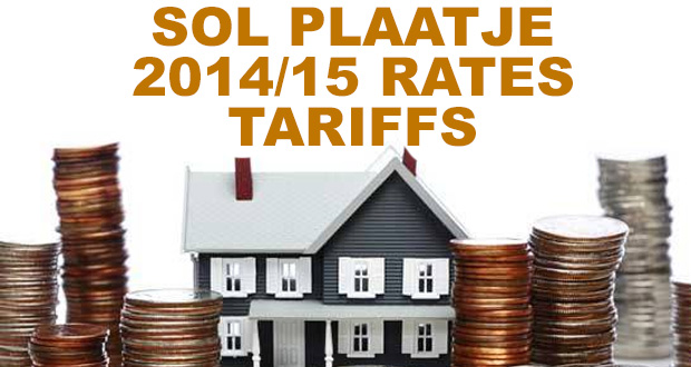 Sol P:laatje 2014 2015 Rates and tariffs