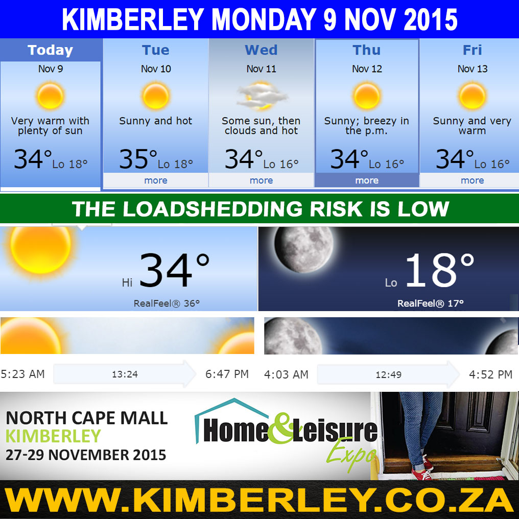Today In Kimberley – Monday 09/11/2015 Today In Kimberley – Monday 09/11/2015