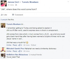 The Word Jtit in the Kimberley K-Ster Dictionary