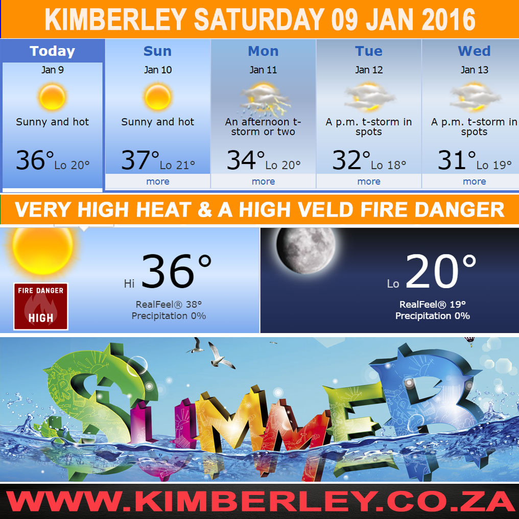 #KimberleyToday, Saturday 09/01/2016