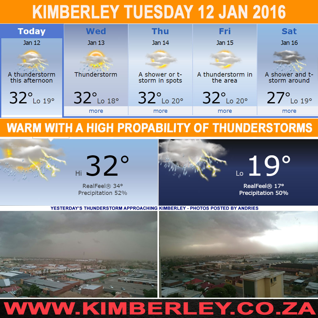 #KimberleyToday, Tuesday 12/01/2016