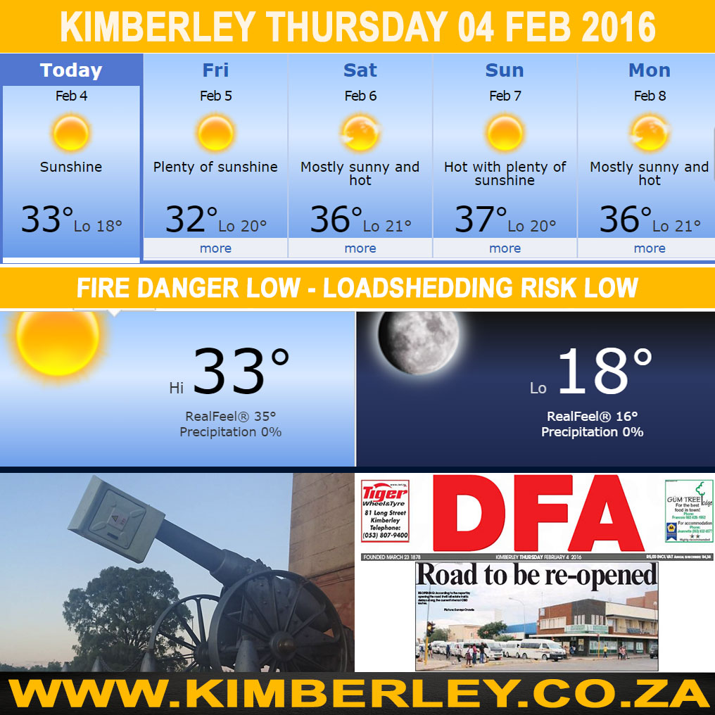 #KimberleyToday, Thursday 04/02/2016