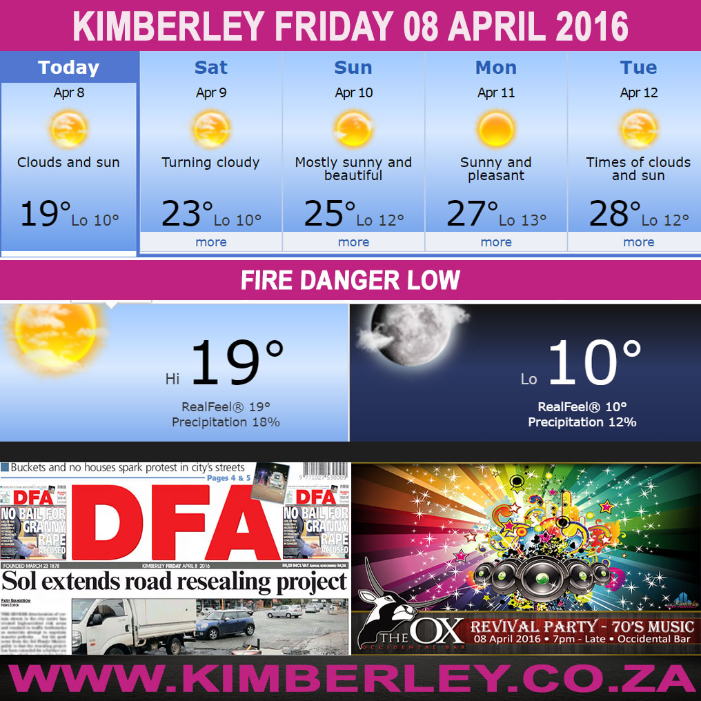 #KimberleyToday, Friday 08/04/2016 #KimberleyToday, Friday 08/04/2016