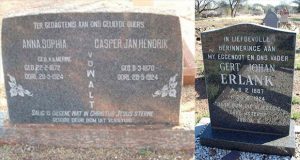 Grave stones of persons who were killed when the bomb exploded at the air show.