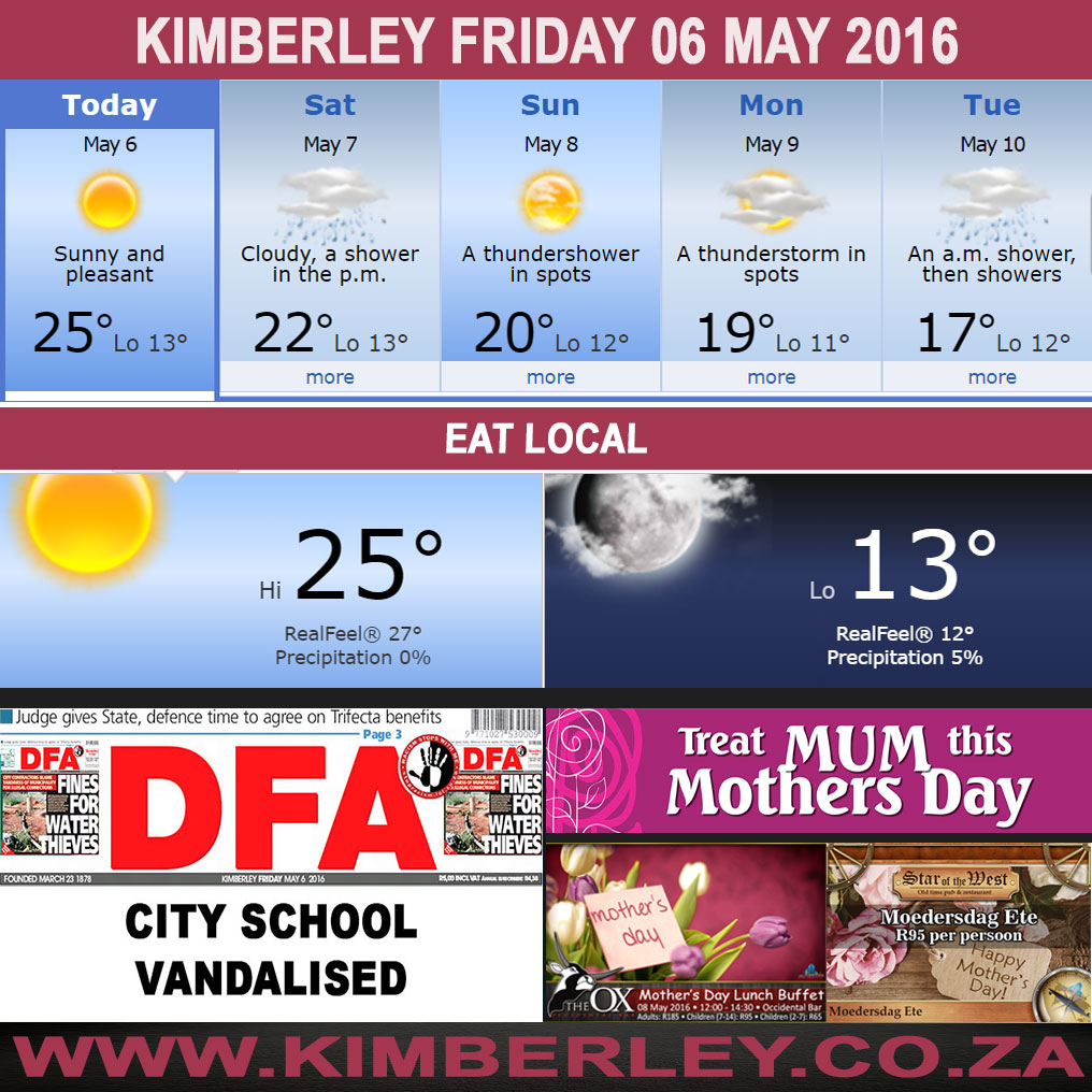 #KimberleyToday, Friday 06/05/2016 #KimberleyToday, Friday 06/05/2016