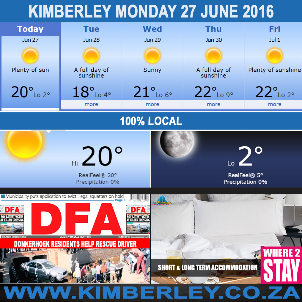 KimberleyToday, Monday 27/06/2016