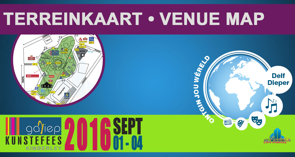 Gariepfees 2016 Zoom Terreinkaart / Gariep Festival 2016 Zoom Venue Map