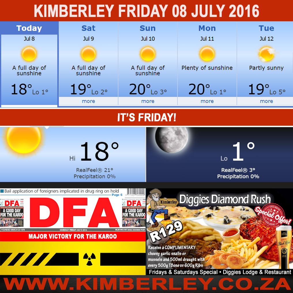 KimberleyToday, Friday 08/07/2016 KimberleyToday, Friday 08/07/2016