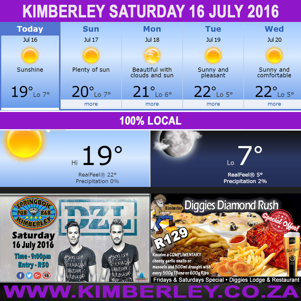 KimberleyToday, Saturday 16/07/2016