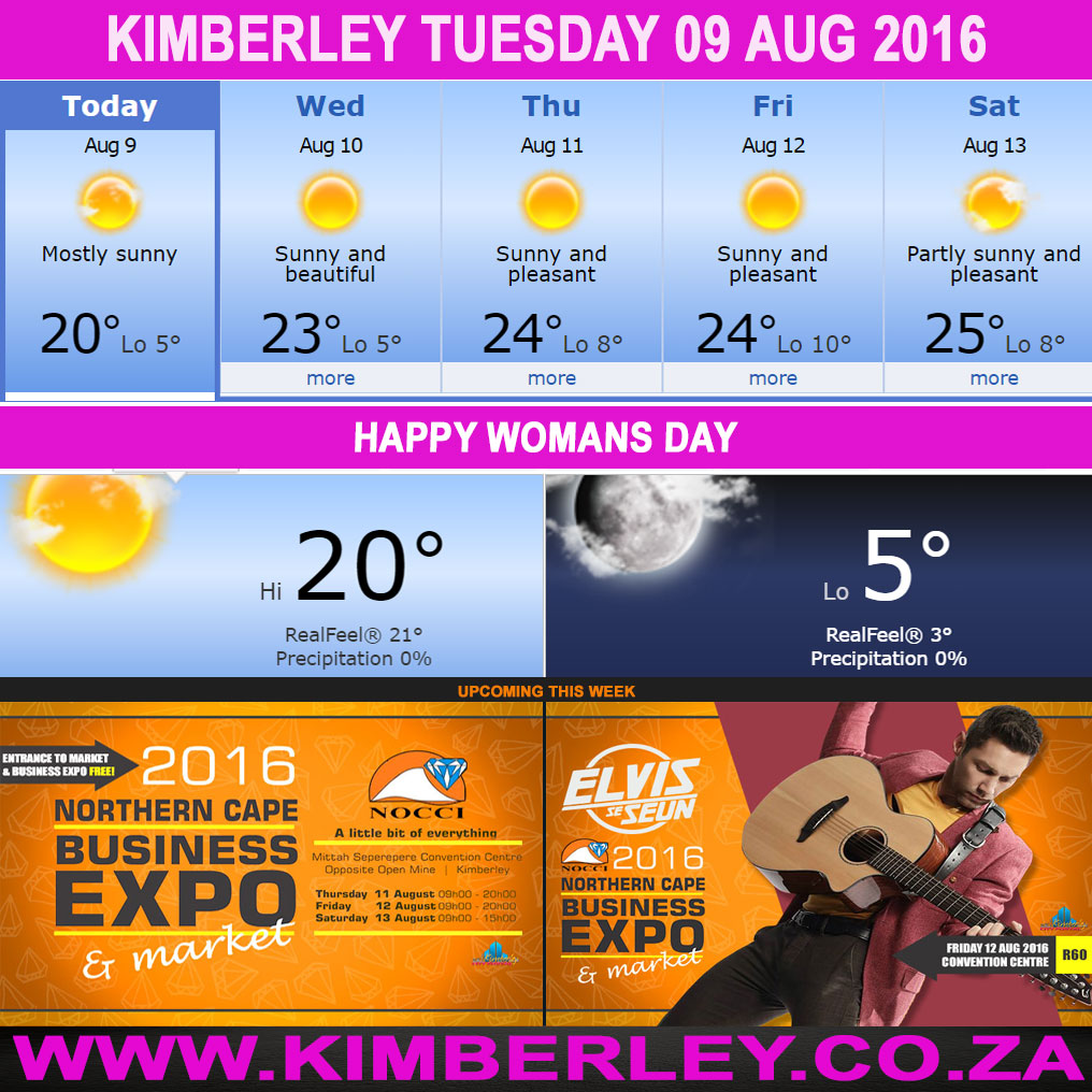 KimberleyToday, Tuesday 09/08/2016