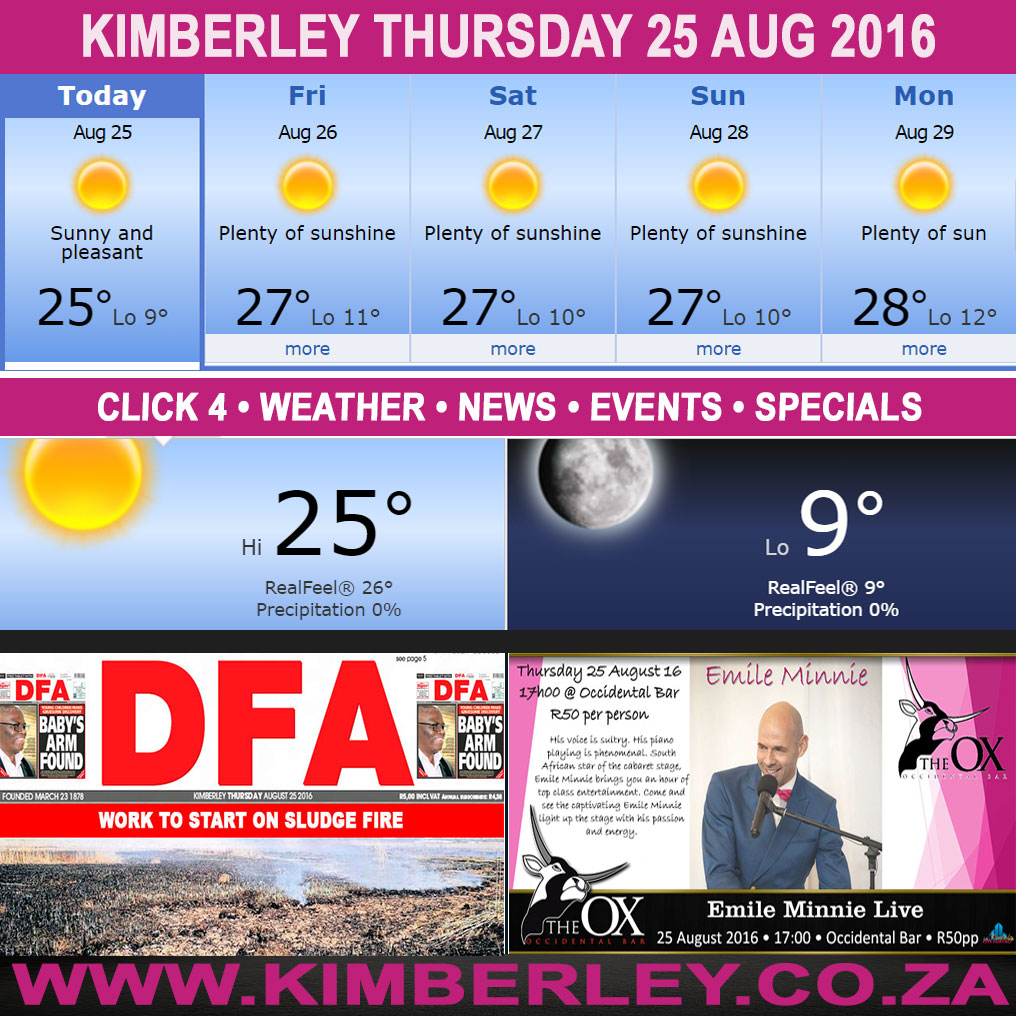 KimberleyToday, Thursday 25/08/2016