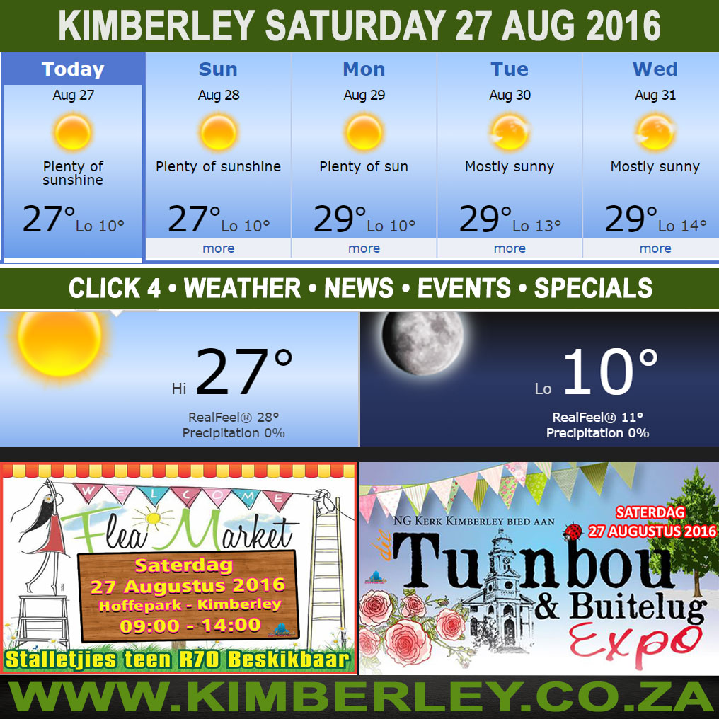 KimberleyToday, Saturday 27/08/2016 KimberleyToday, Saturday 27/08/2016