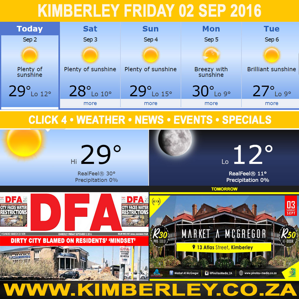 KimberleyToday, Friday 02/09/2016