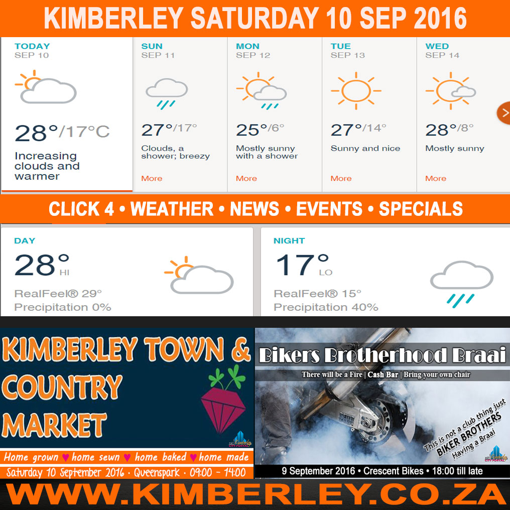 KimberleyToday, Saturday 10/09/2016