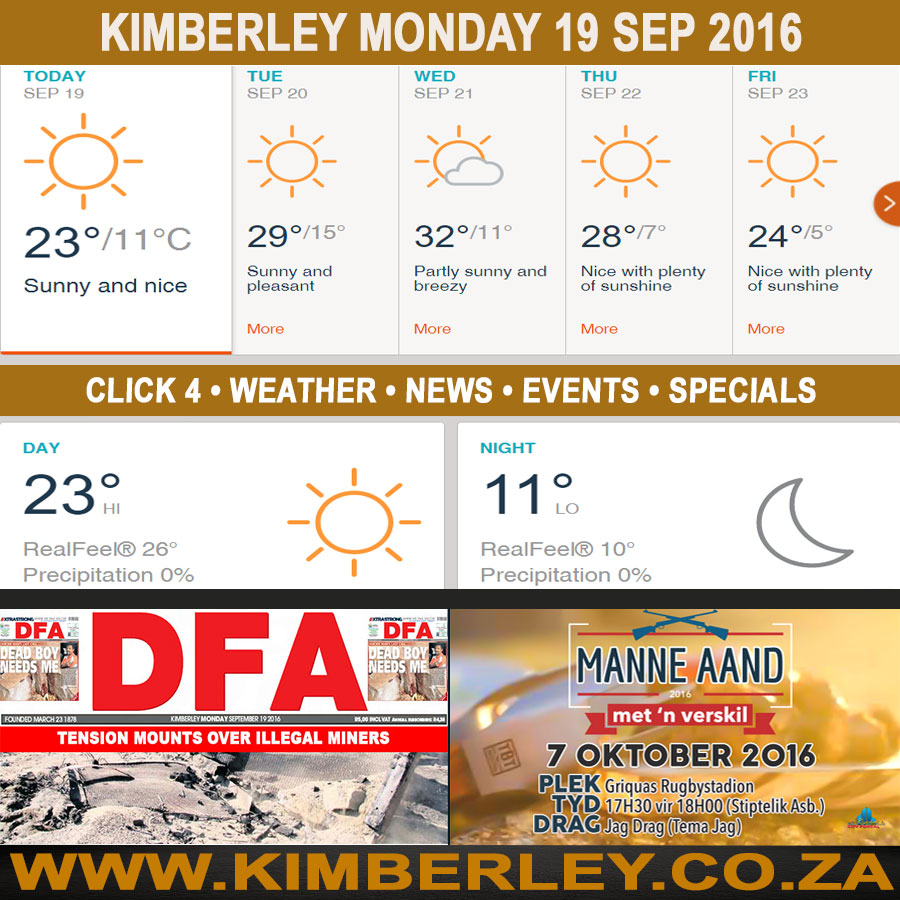 KimberleyToday, Monday 19/09/2016