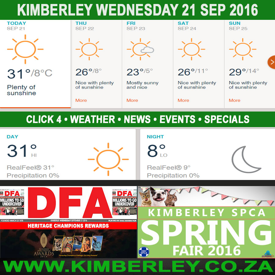 KimberleyToday, Wednesday 21/09/2016