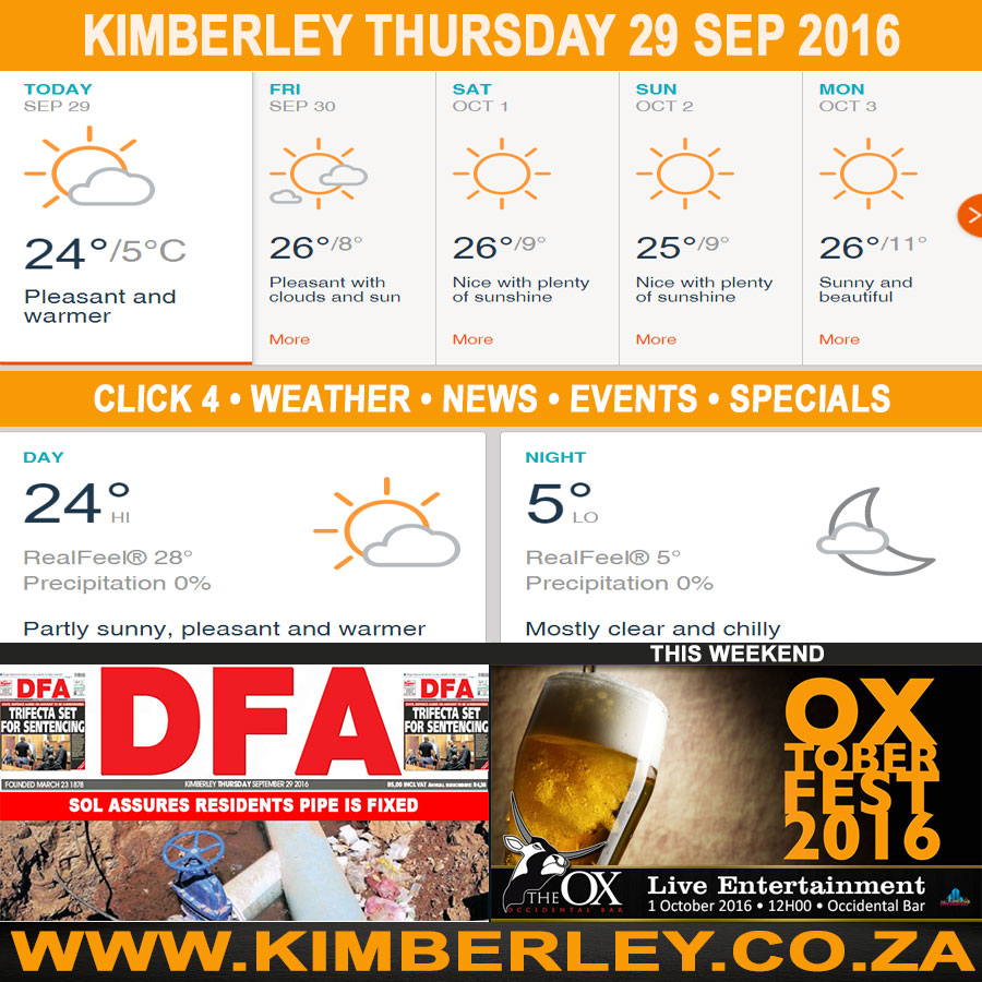 KimberleyToday, Thursday 29/09/2016