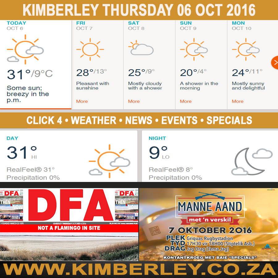 KimberleyToday, Thursday 06/10/2016