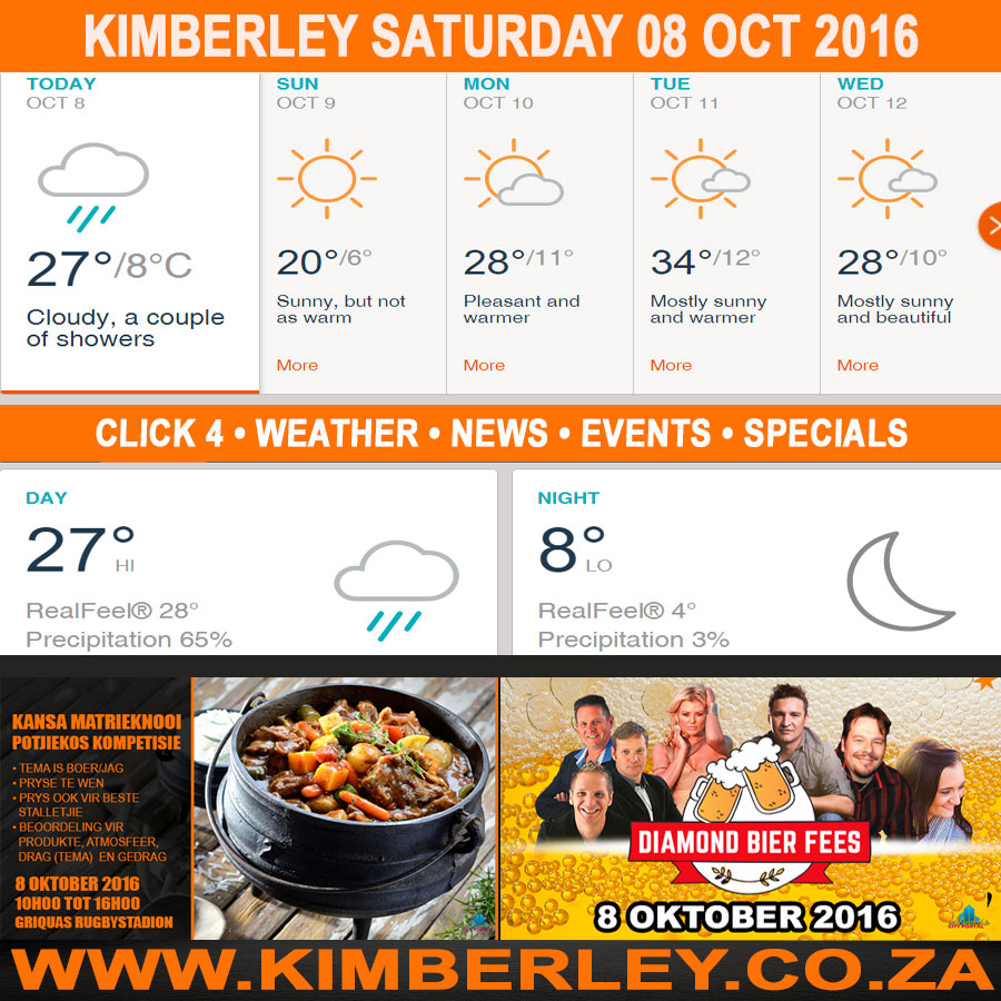 KimberleyToday, Saturday 08/10/2016