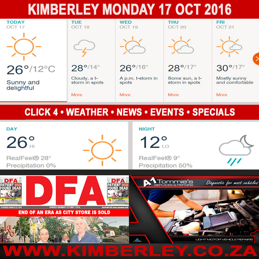 KimberleyToday, Monday 17/10/2016