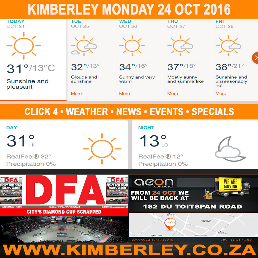KimberleyToday, Monday 24/10/2016