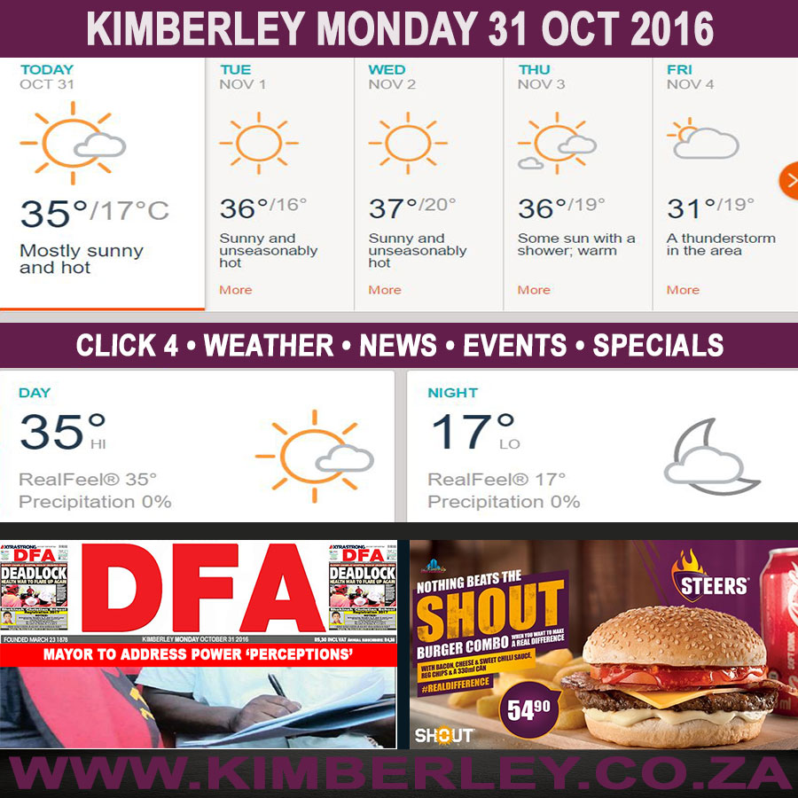 KimberleyToday, Monday 31/10/2016