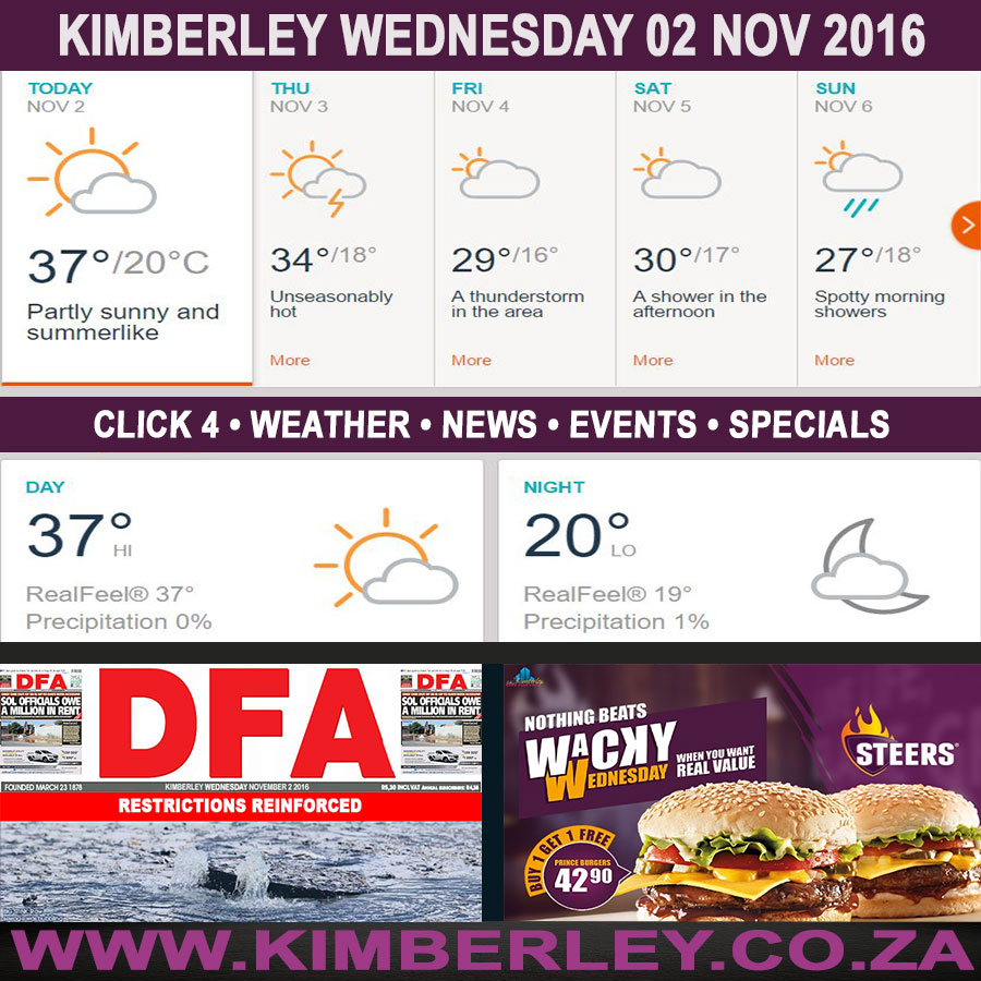 KimberleyToday, Wednesday 02/11/2016