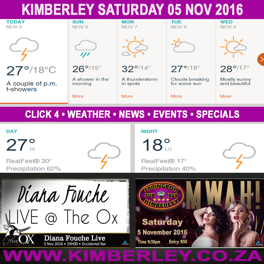KimberleyToday, Saturday 05/11/2016