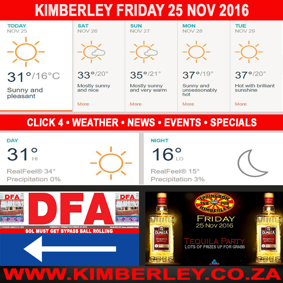 KimberleyToday, Friday 25/11/2016