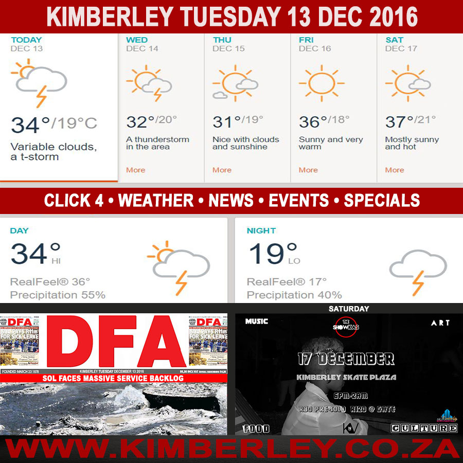 KimberleyToday, Tuesday 13/12/2016 KimberleyToday, Tuesday 13/12/2016