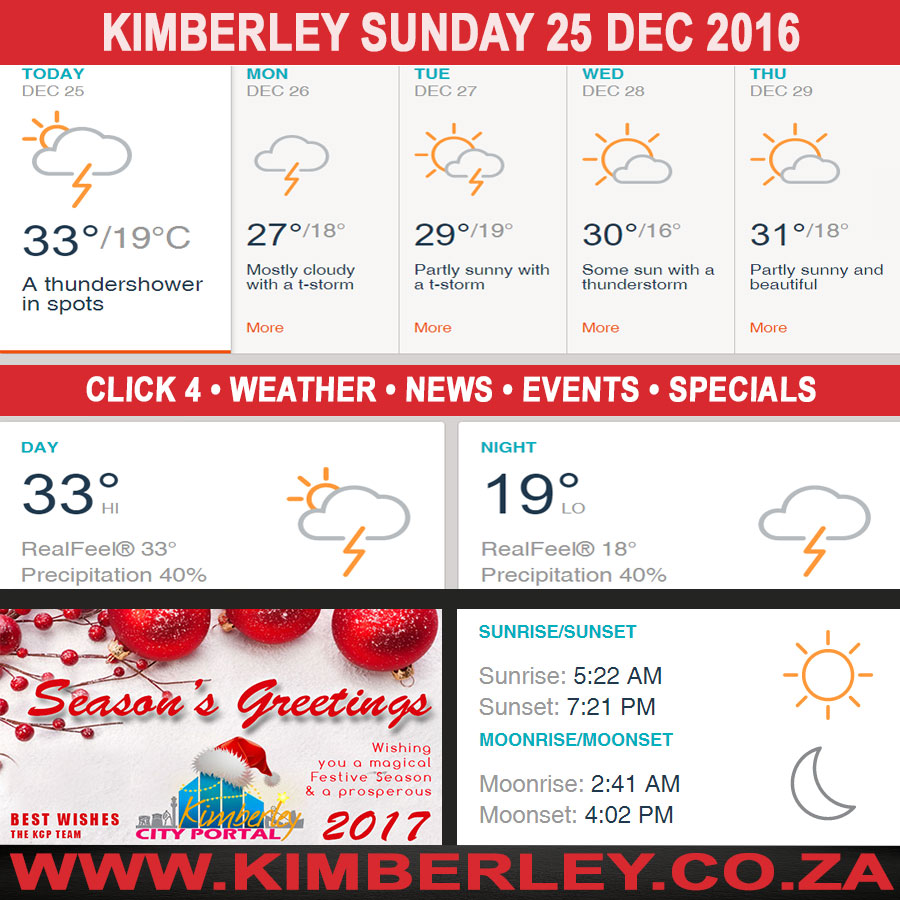 KimberleyToday, Sunday 25/12/2016