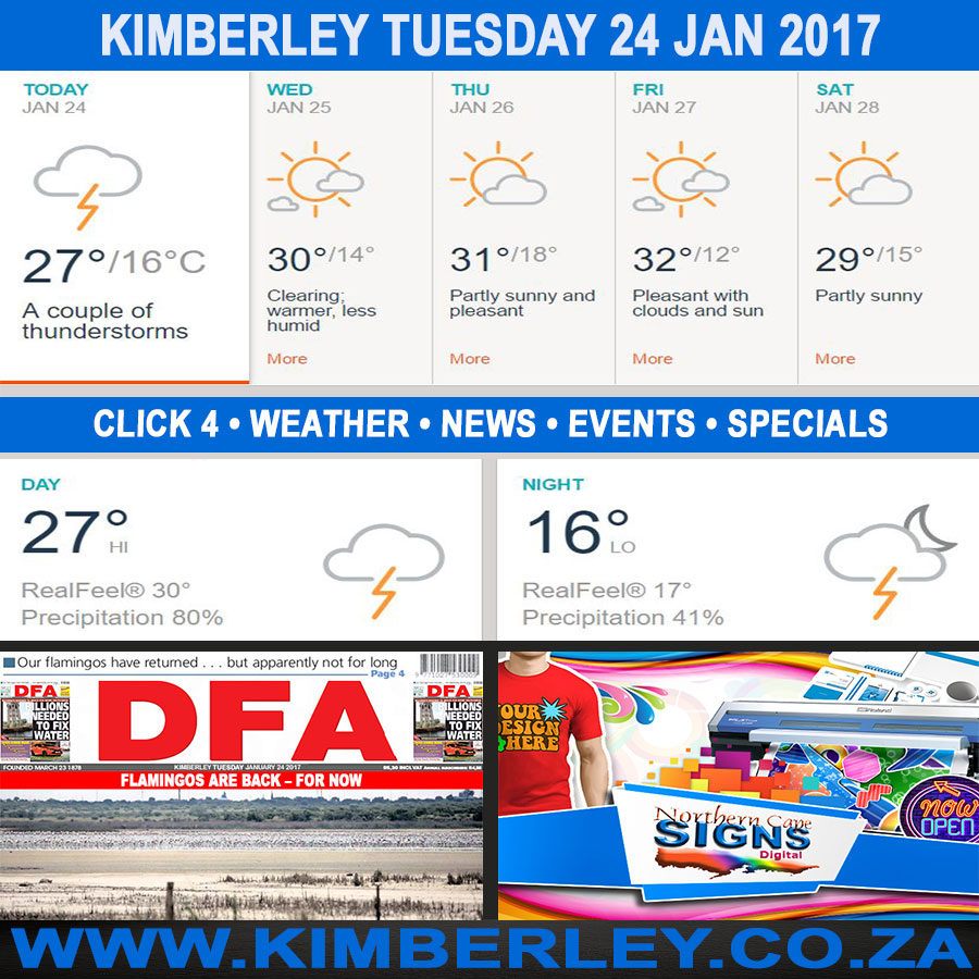 KimberleyToday, Tuesday 24/01/2017