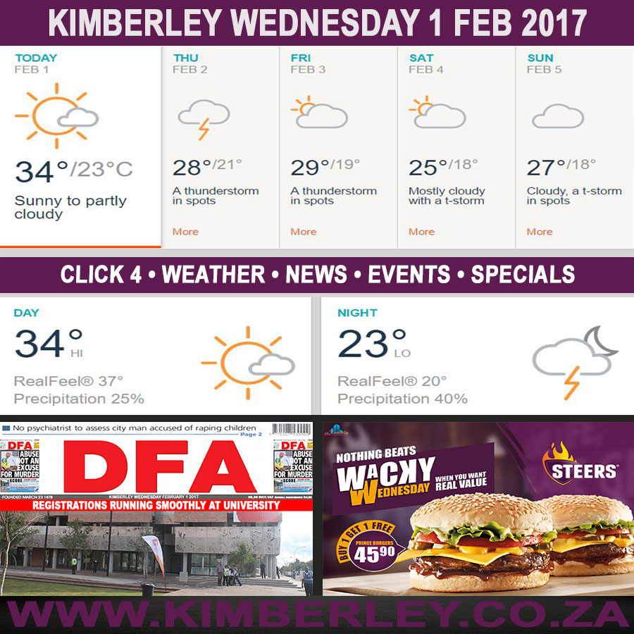 KimberleyToday, Wednesday 01/02/2017