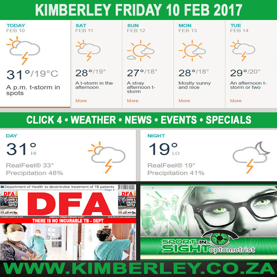 KimberleyToday, Friday 10/02/2017