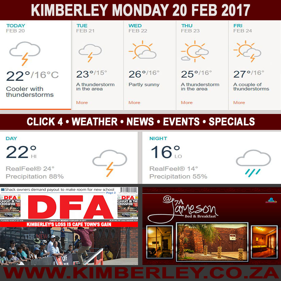 KimberleyToday, Monday 20/02/2017