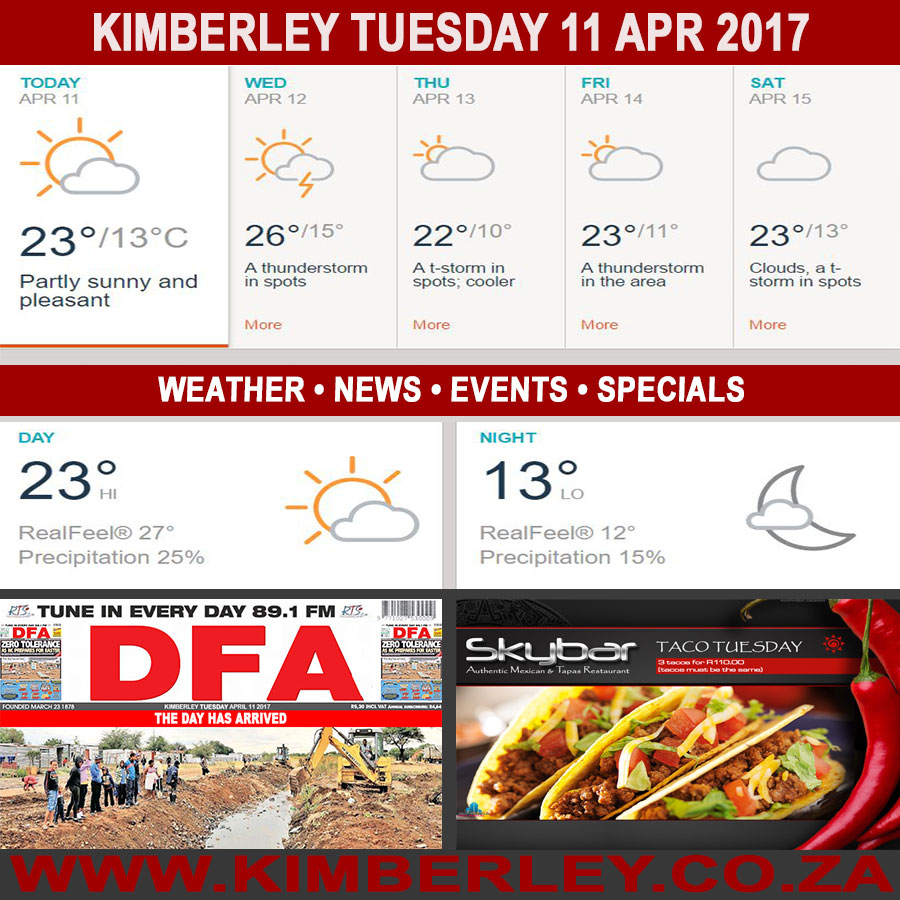 KimberleyToday, Tuesday 11/04/2017