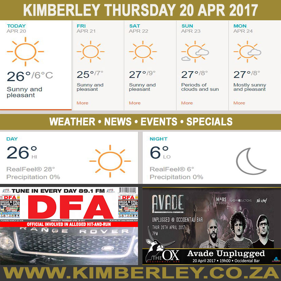 KimberleyToday, Thursday 20/04/2017