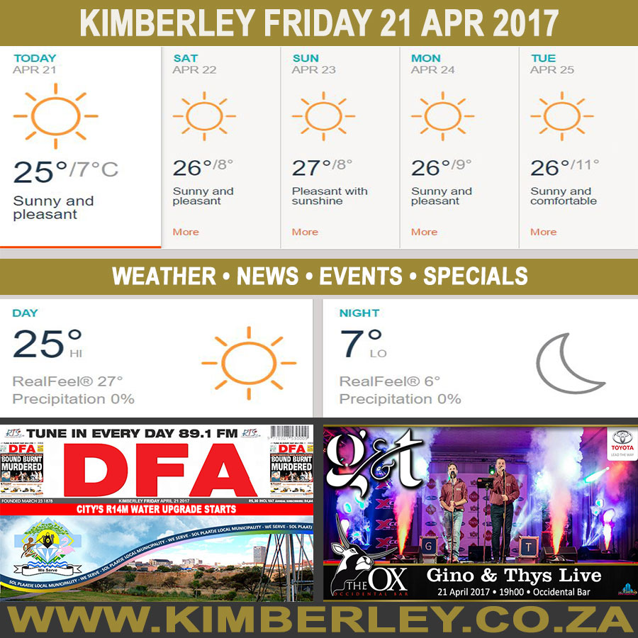 KimberleyToday, Friday 21/04/2017