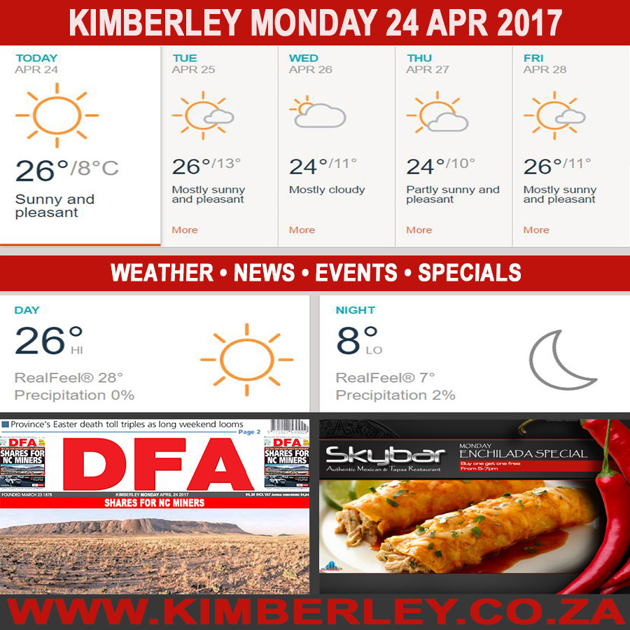 KimberleyToday, Monday 24/04/2017