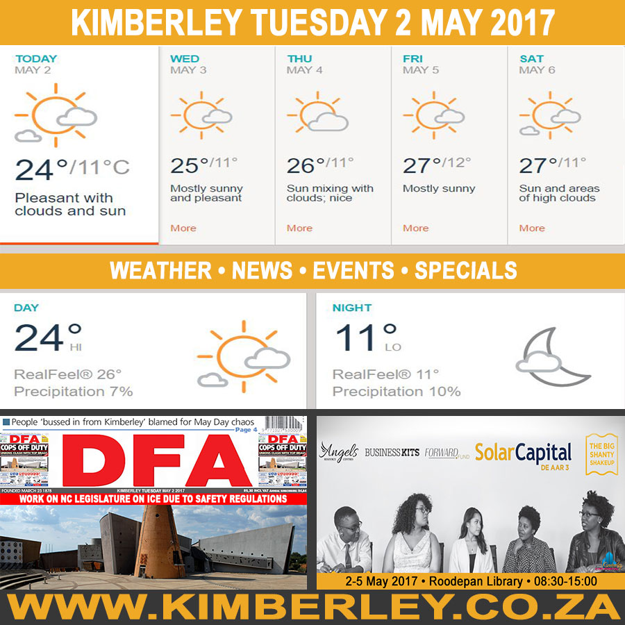 KimberleyToday, Tuesday 02/05/2017