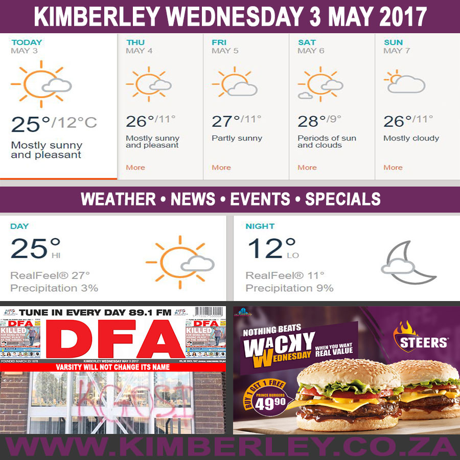 KimberleyToday, Wednesday 03/05/2017