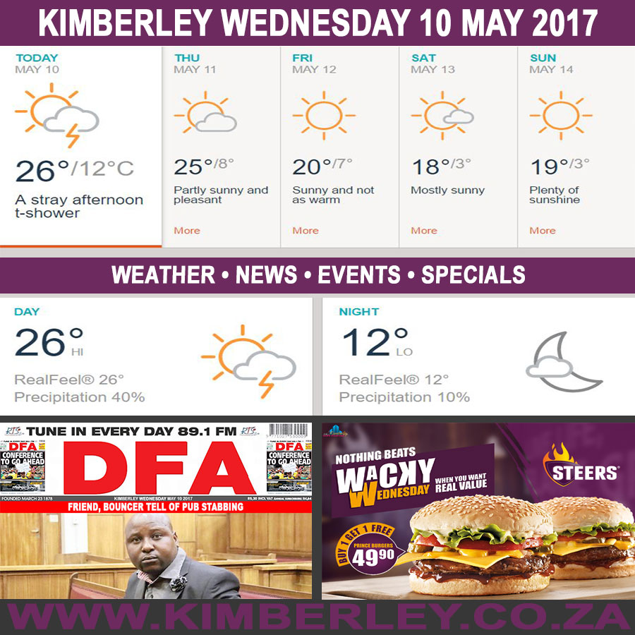 KimberleyToday, Wednesday 10/05/2017