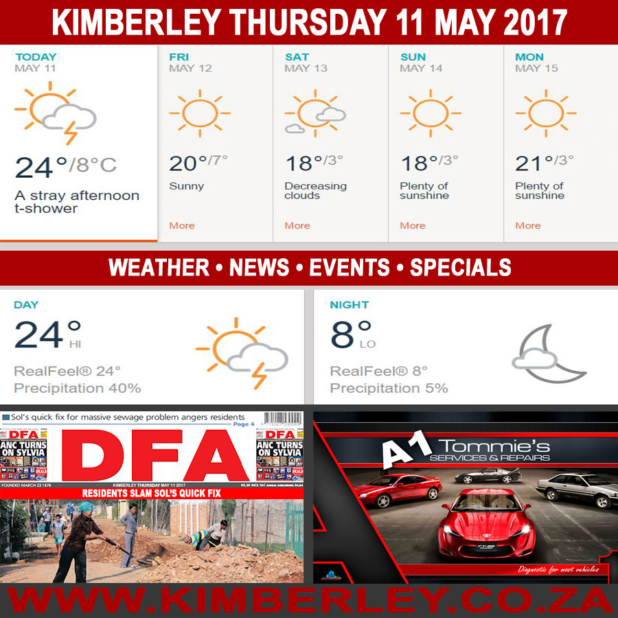 KimberleyToday, Thursday 11/05/2017 KimberleyToday, Thursday 11/05/2017
