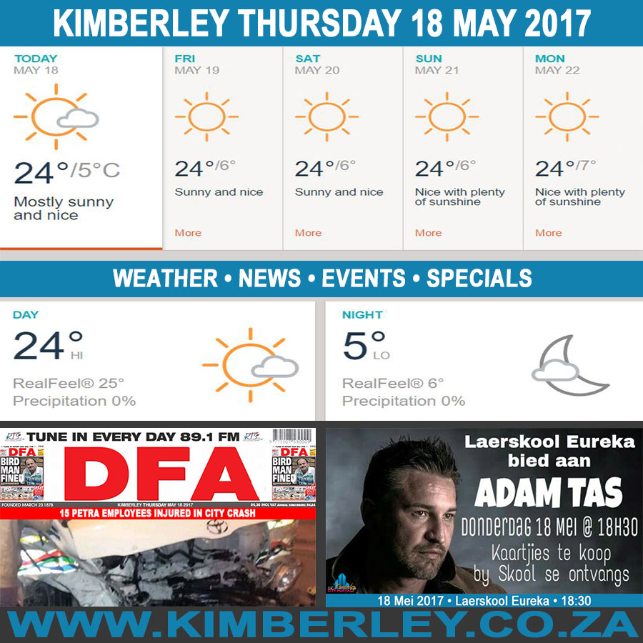 KimberleyToday, Thursday 18/05/2017
