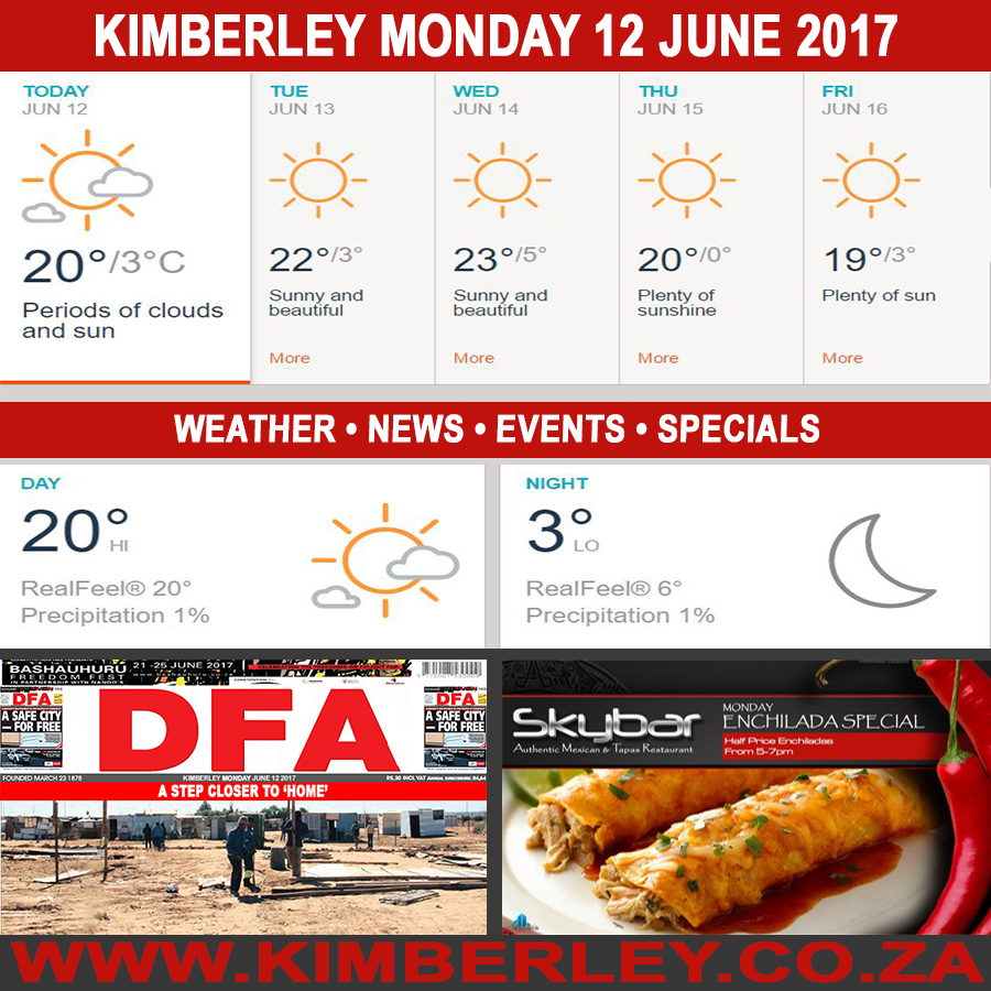 KimberleyToday, Monday 12/06/2017