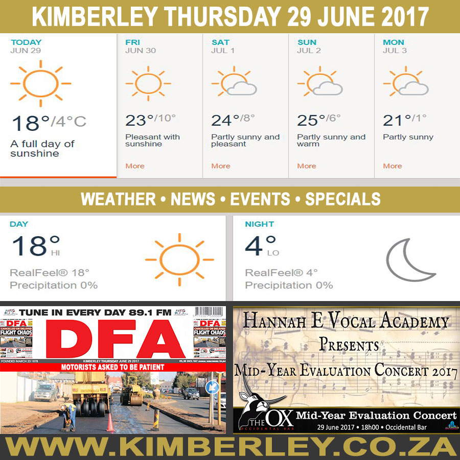 KimberleyToday, Thursday 29/06/2017