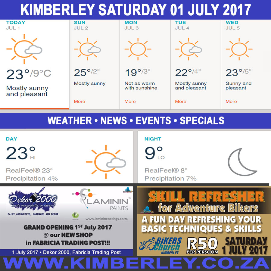 KimberleyToday, Saturday 01/07/2017 KimberleyToday, Saturday 01/07/2017