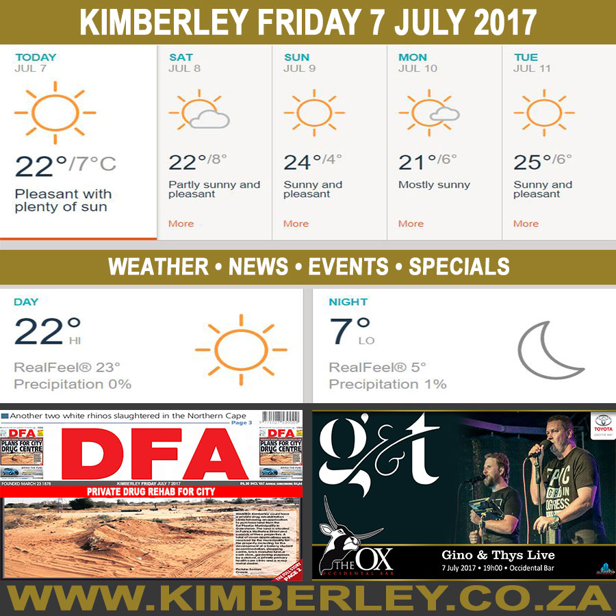 KimberleyToday, Friday 07/07/2017